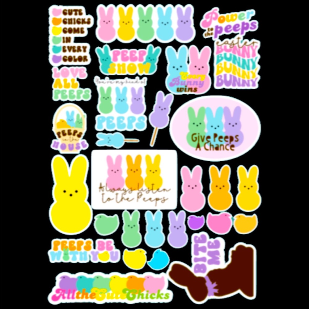 30 Easter Peeps Magnets